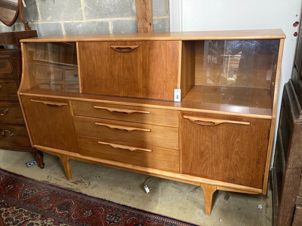 A mid century Jentique cocktail cabinet, width 166cm, depth 44cm, height 104cm